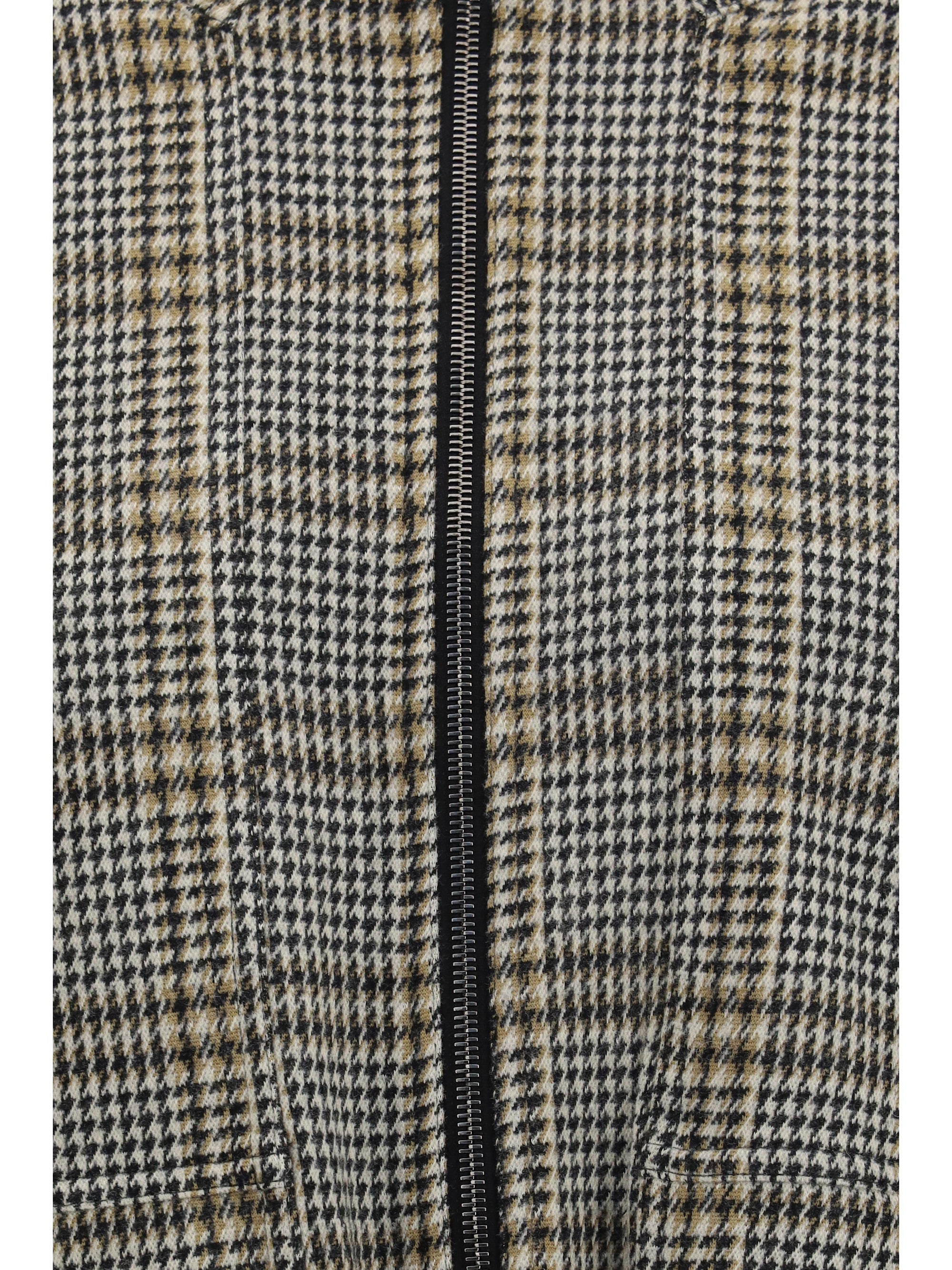 check jersey bomber jacket