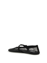 ALAIA 36 rhinestone mesh ballerinas