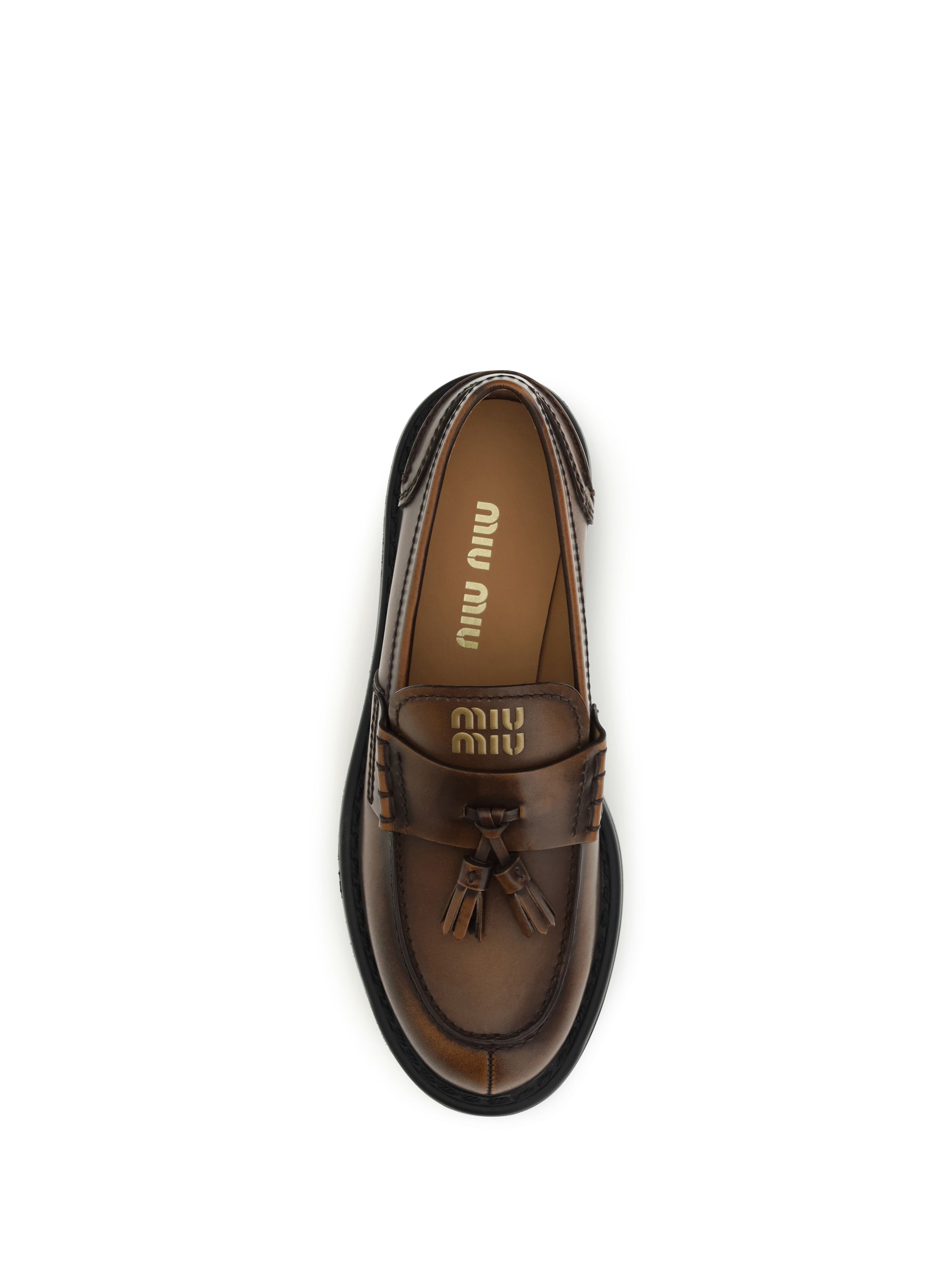 smooth leather tassel loafers