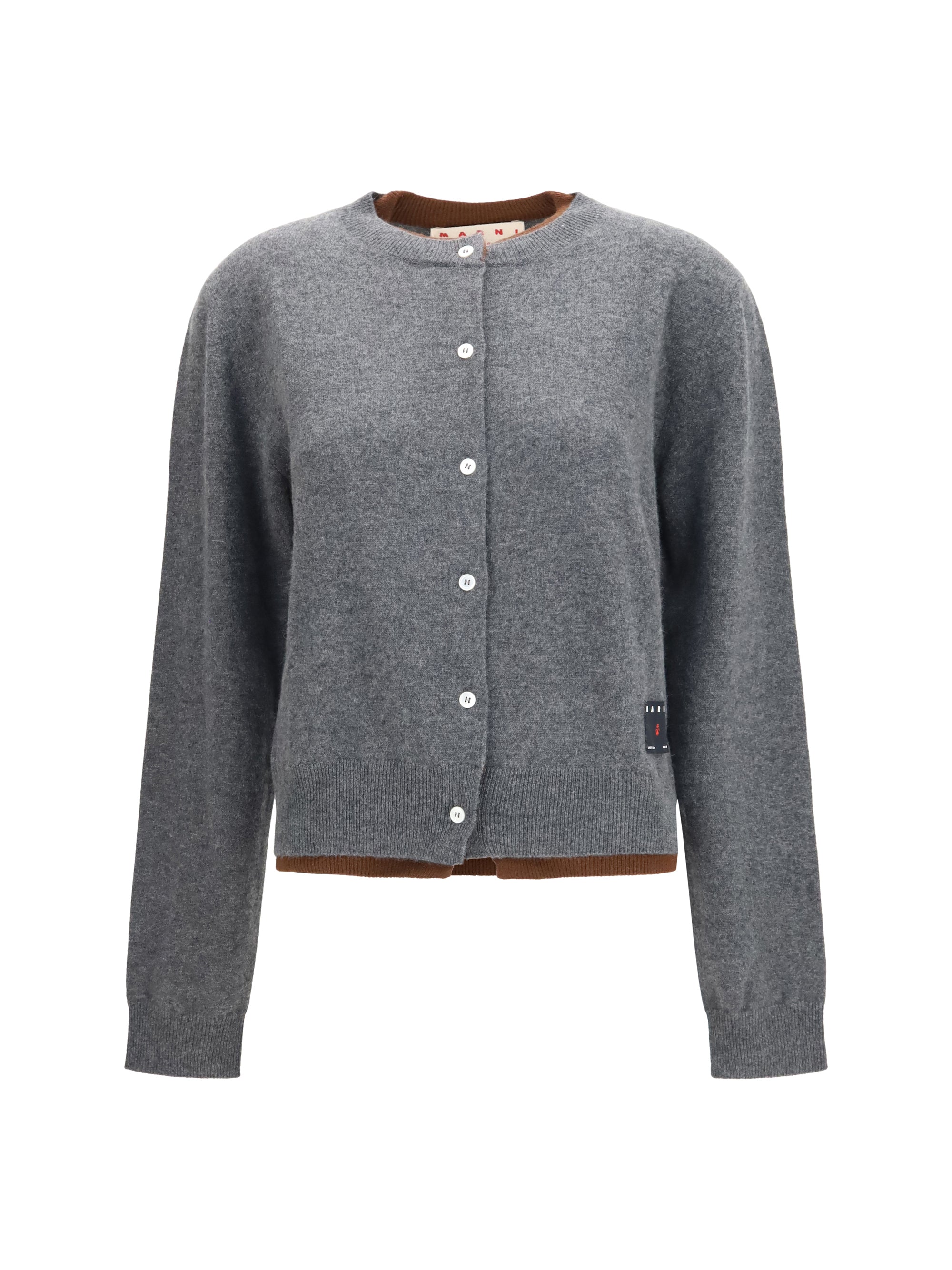 layered effect cashmere cardigan