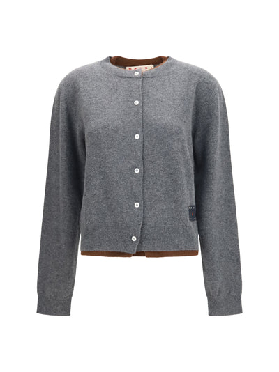 layered effect cashmere cardigan