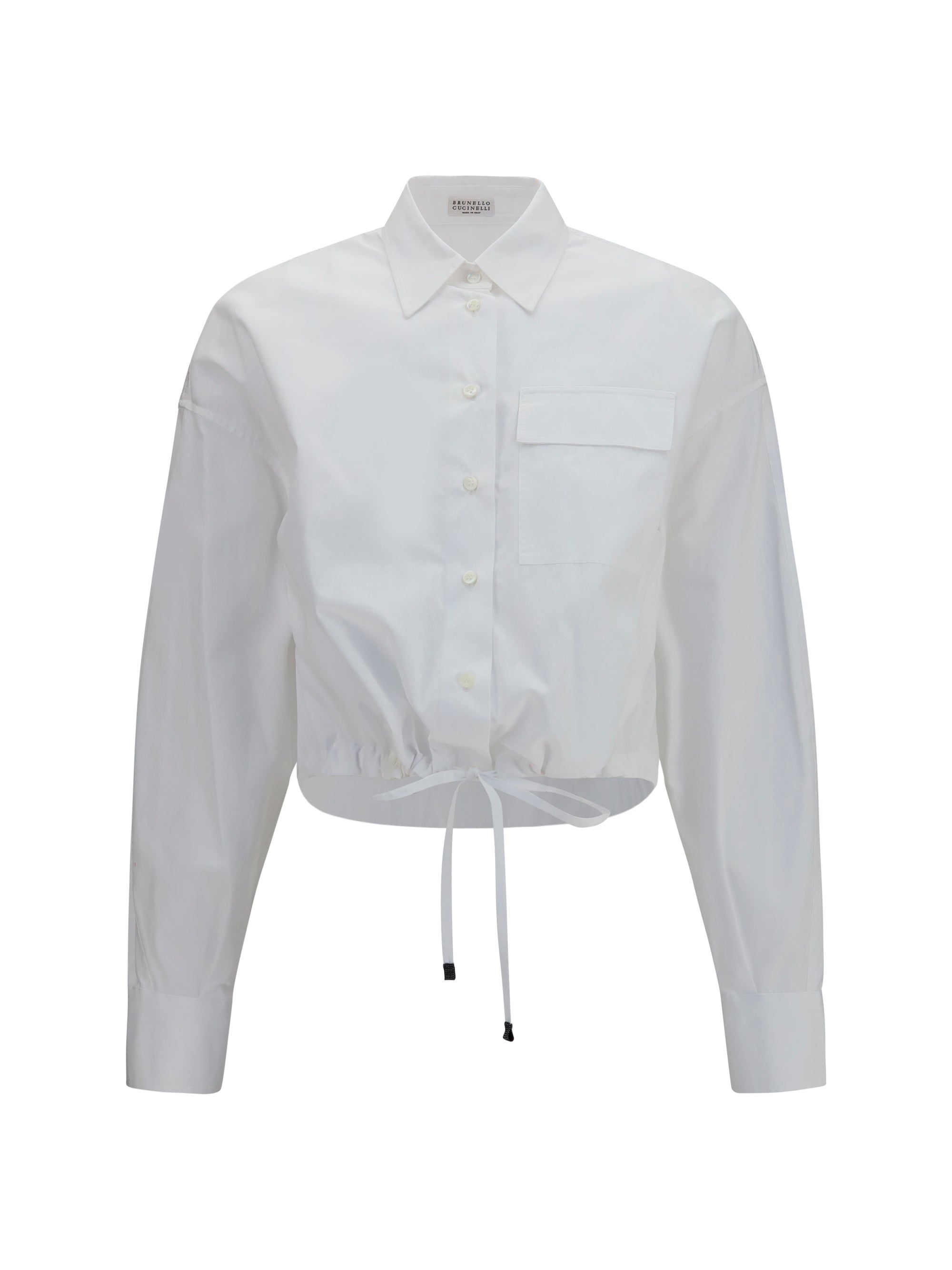 cotton shirt with drawstring waist