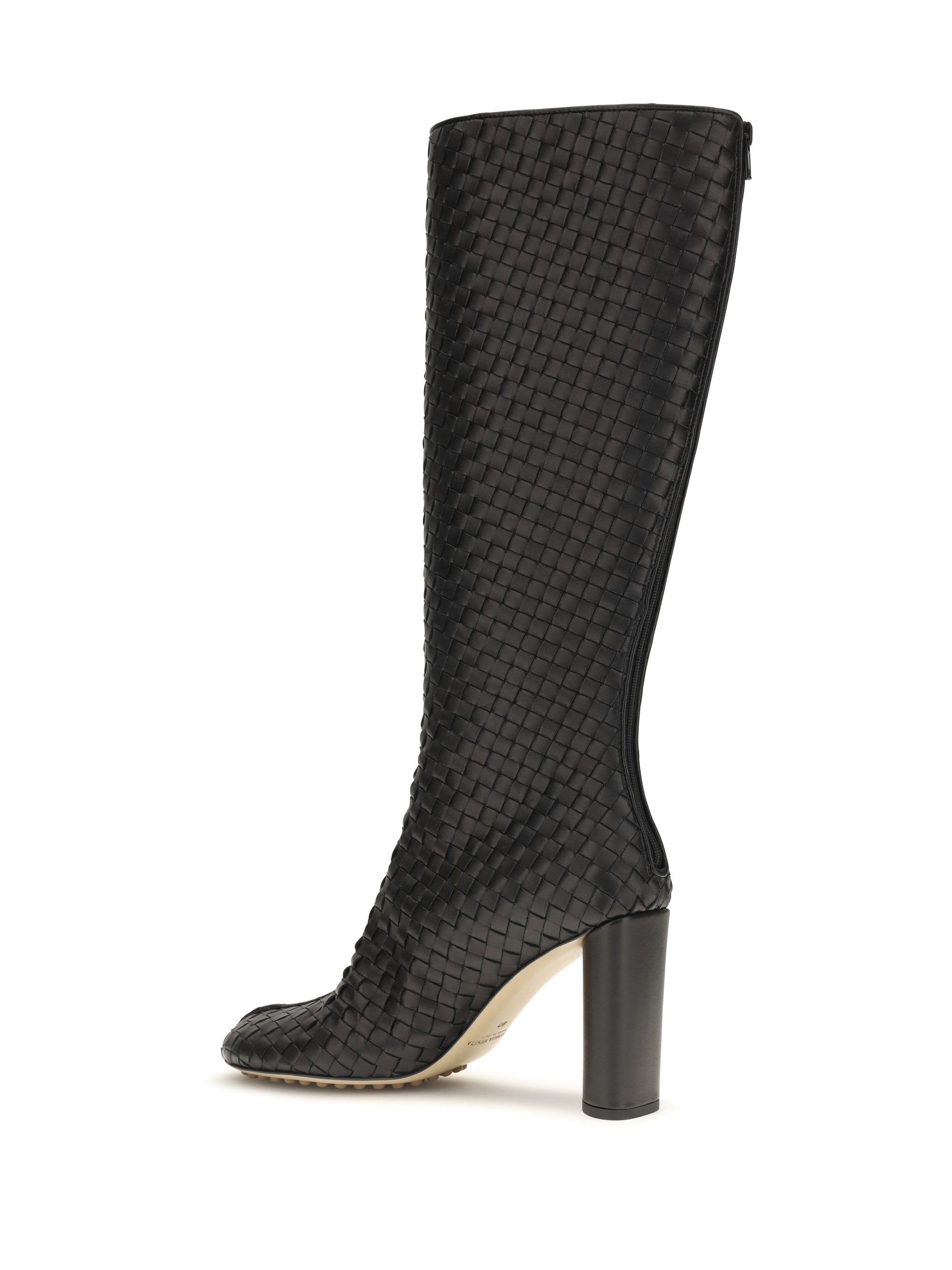 cherry intrecciato high boots