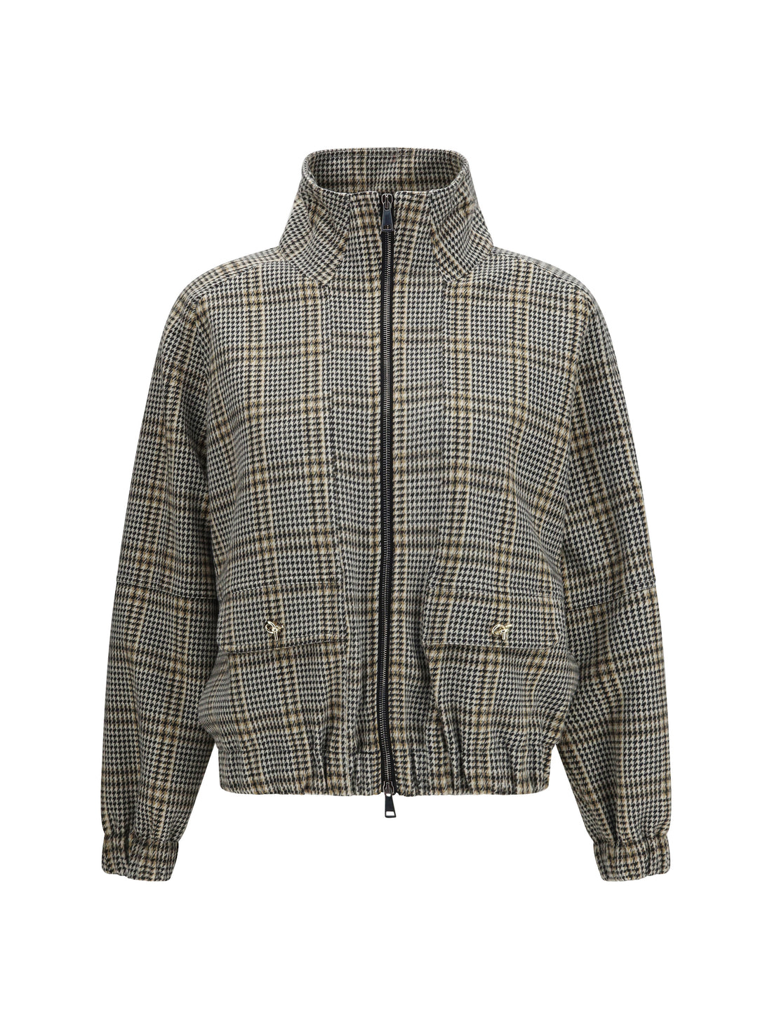 FABIANA FILIPPI 40 check jersey bomber jacket