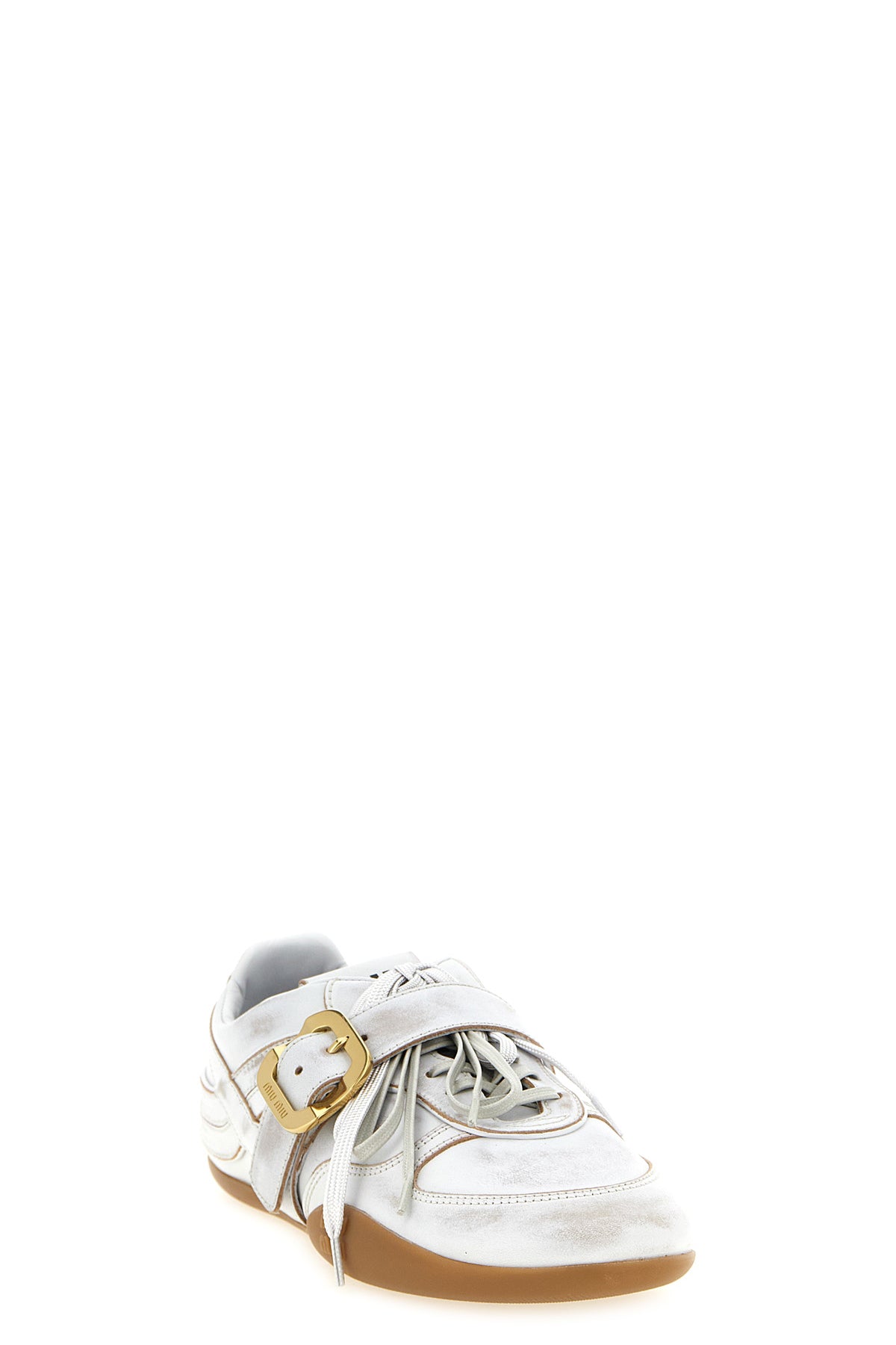 gymnasium waxed leather sneakers