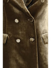 velvet double breasted blazer