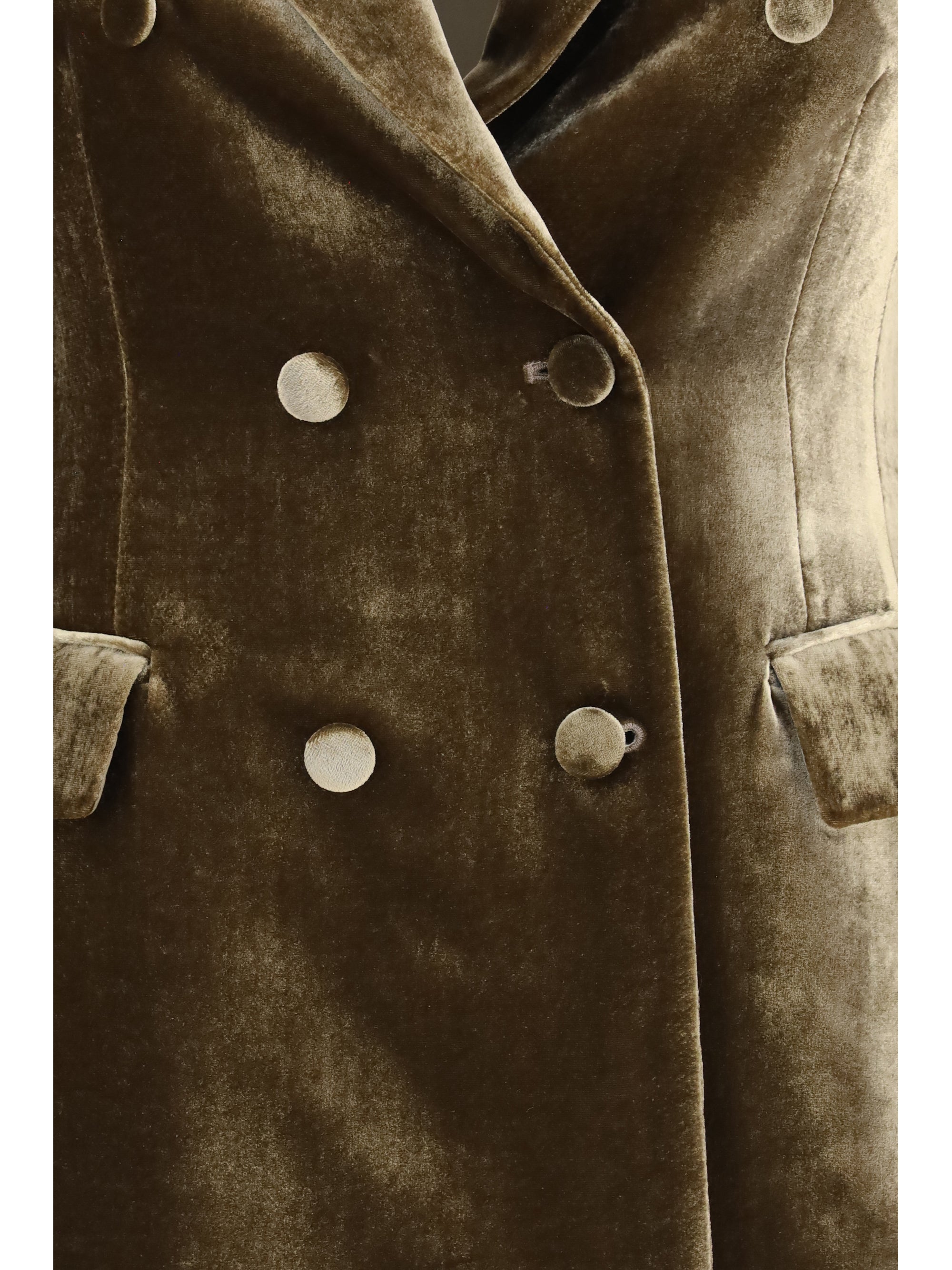 velvet double breasted blazer