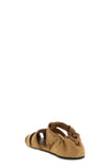 cotton and nappa sandals