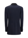 single breasted jacket with intrecciato motif
