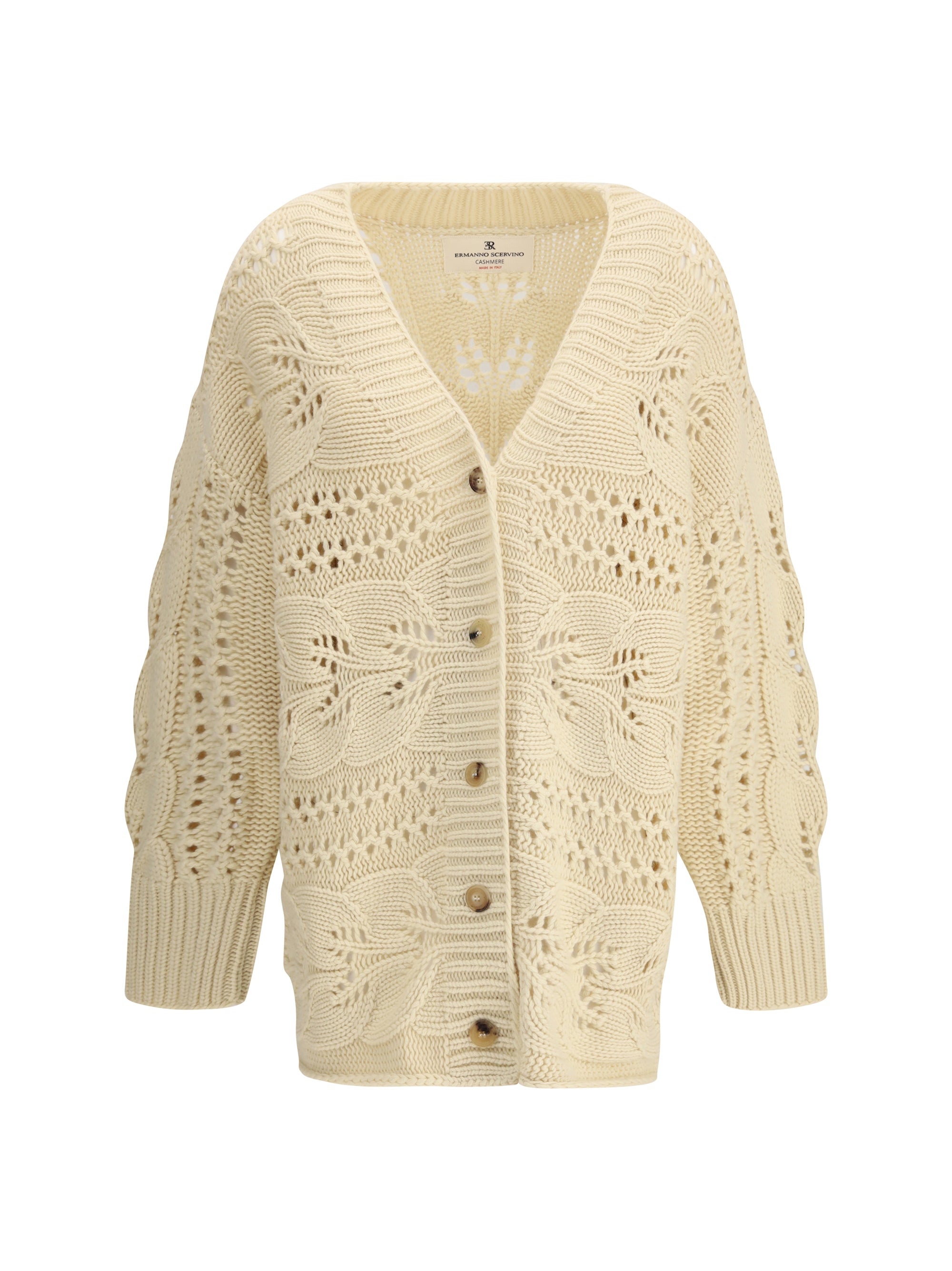 ERMANNO SCERVINO 38 perforated cashmere cardigan