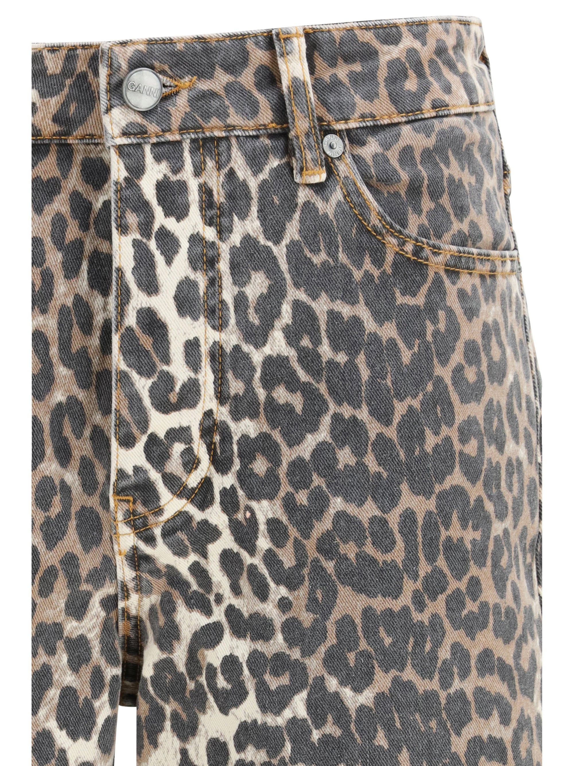 animal print jeans
