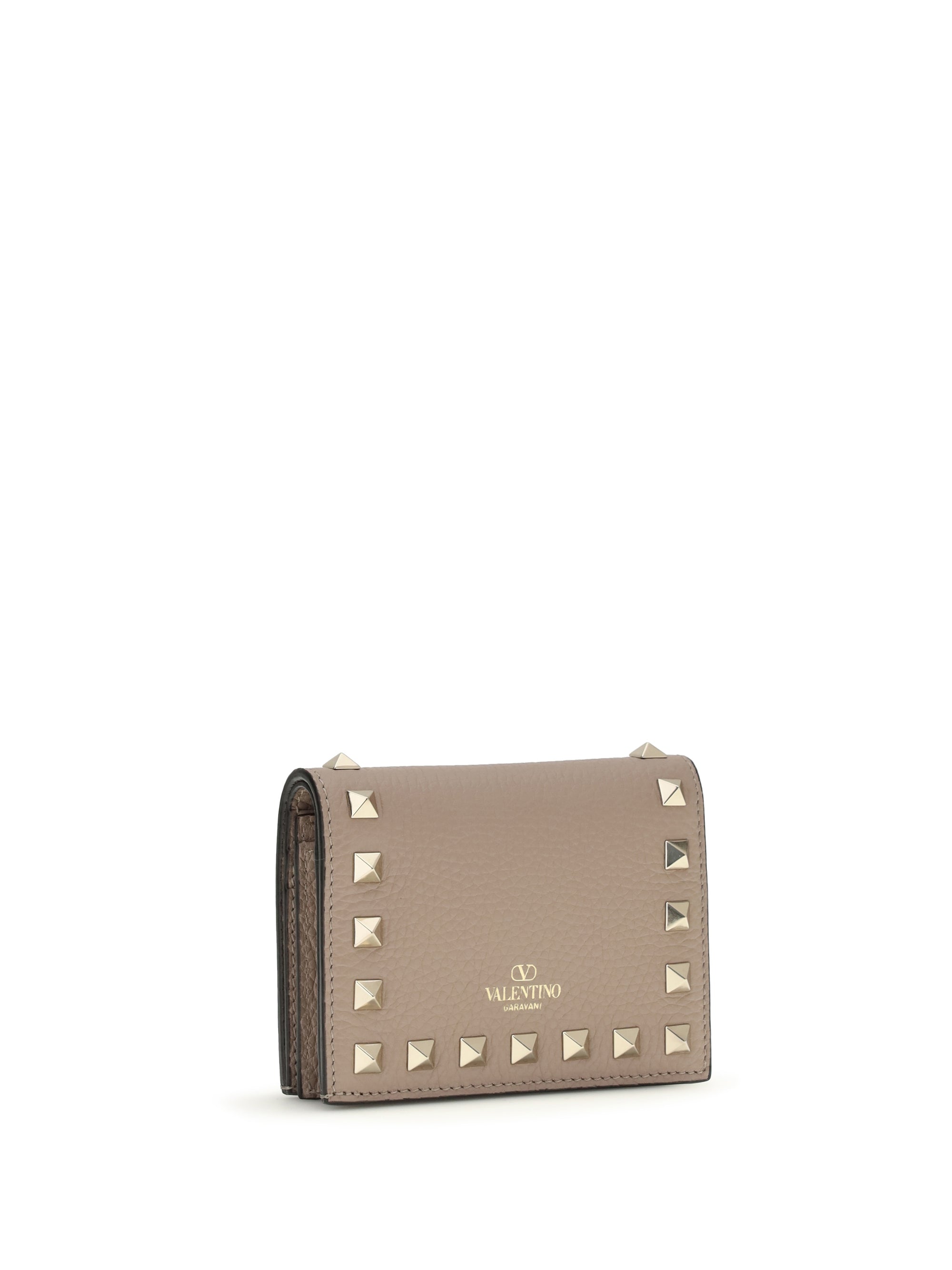 rockstud leather wallet