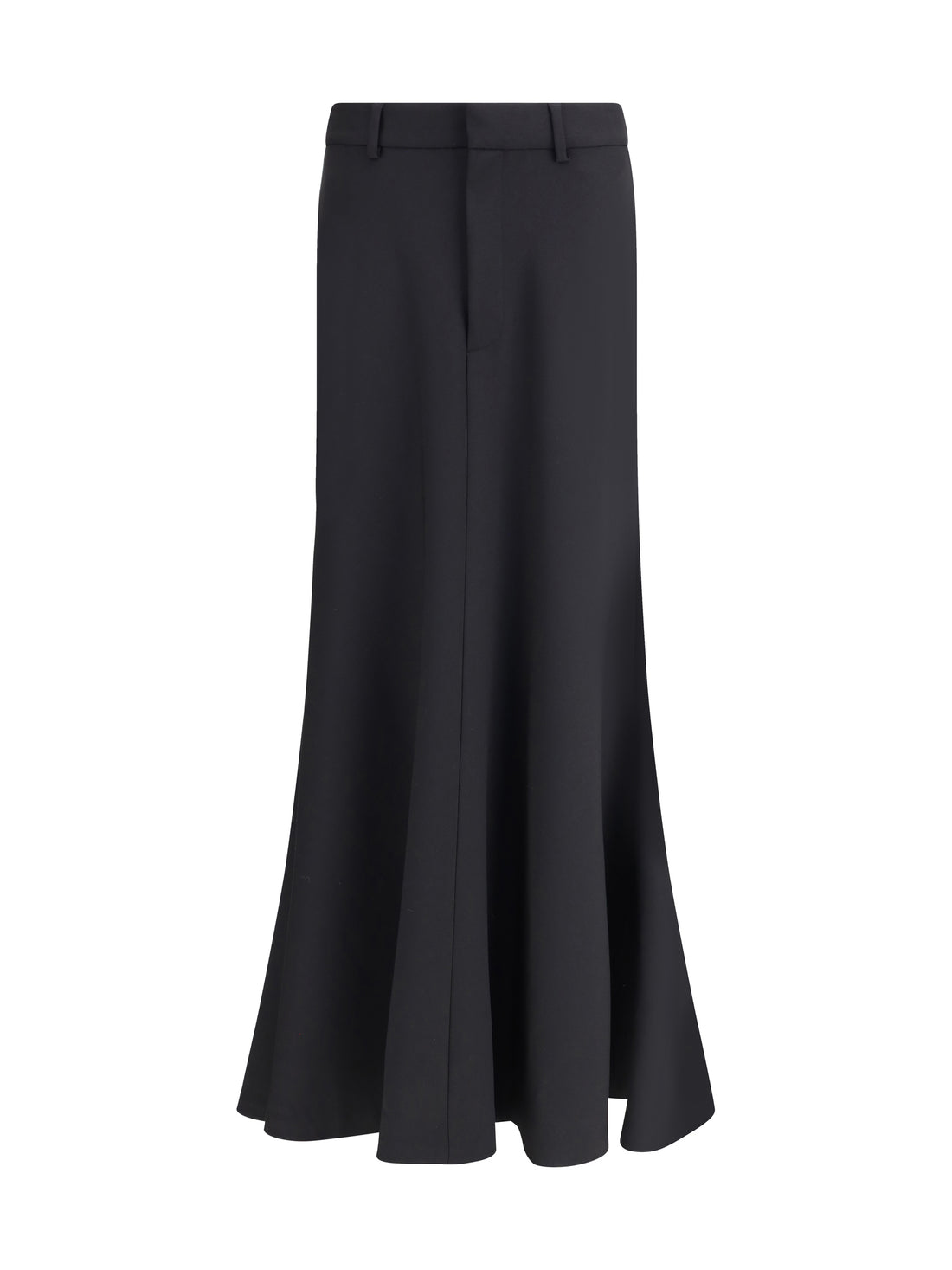 BALENCIAGA 36 godet maxi skirt in virgin wool