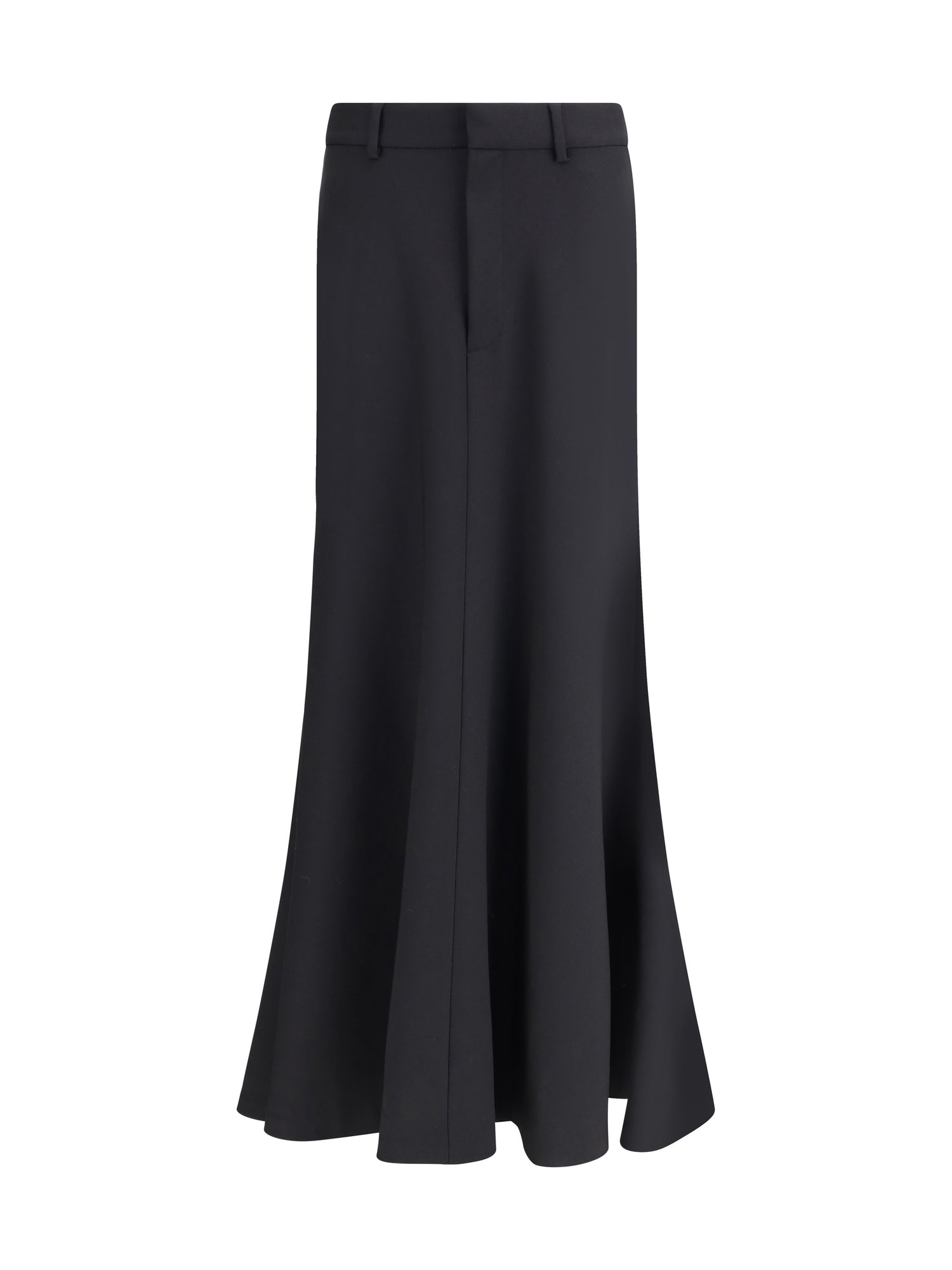 BALENCIAGA 36 godet maxi skirt in virgin wool