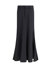 BALENCIAGA 36 godet maxi skirt in virgin wool