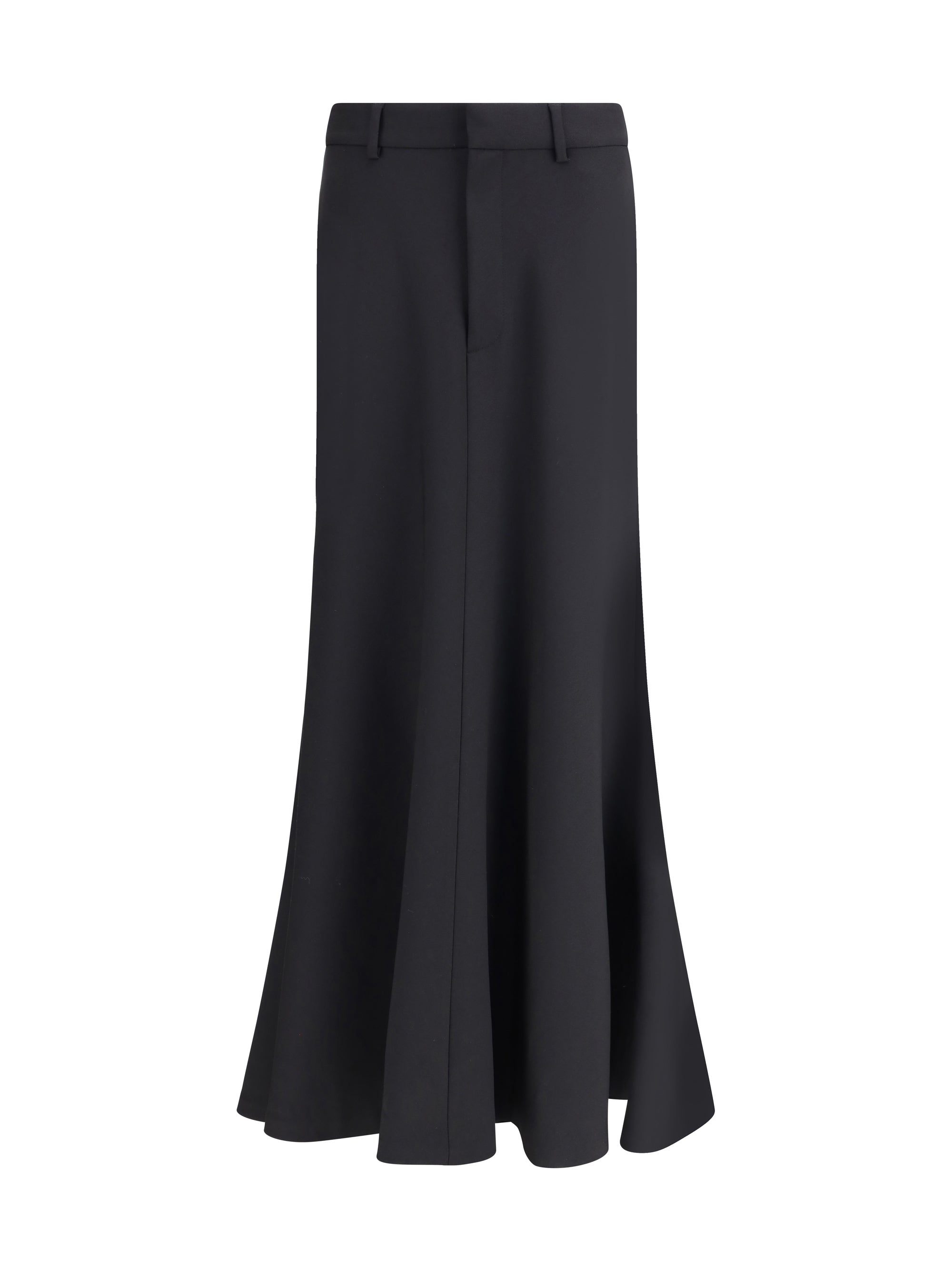 BALENCIAGA 36 godet maxi skirt in virgin wool