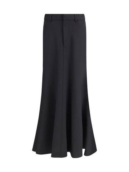 BALENCIAGA 36 godet maxi skirt in virgin wool