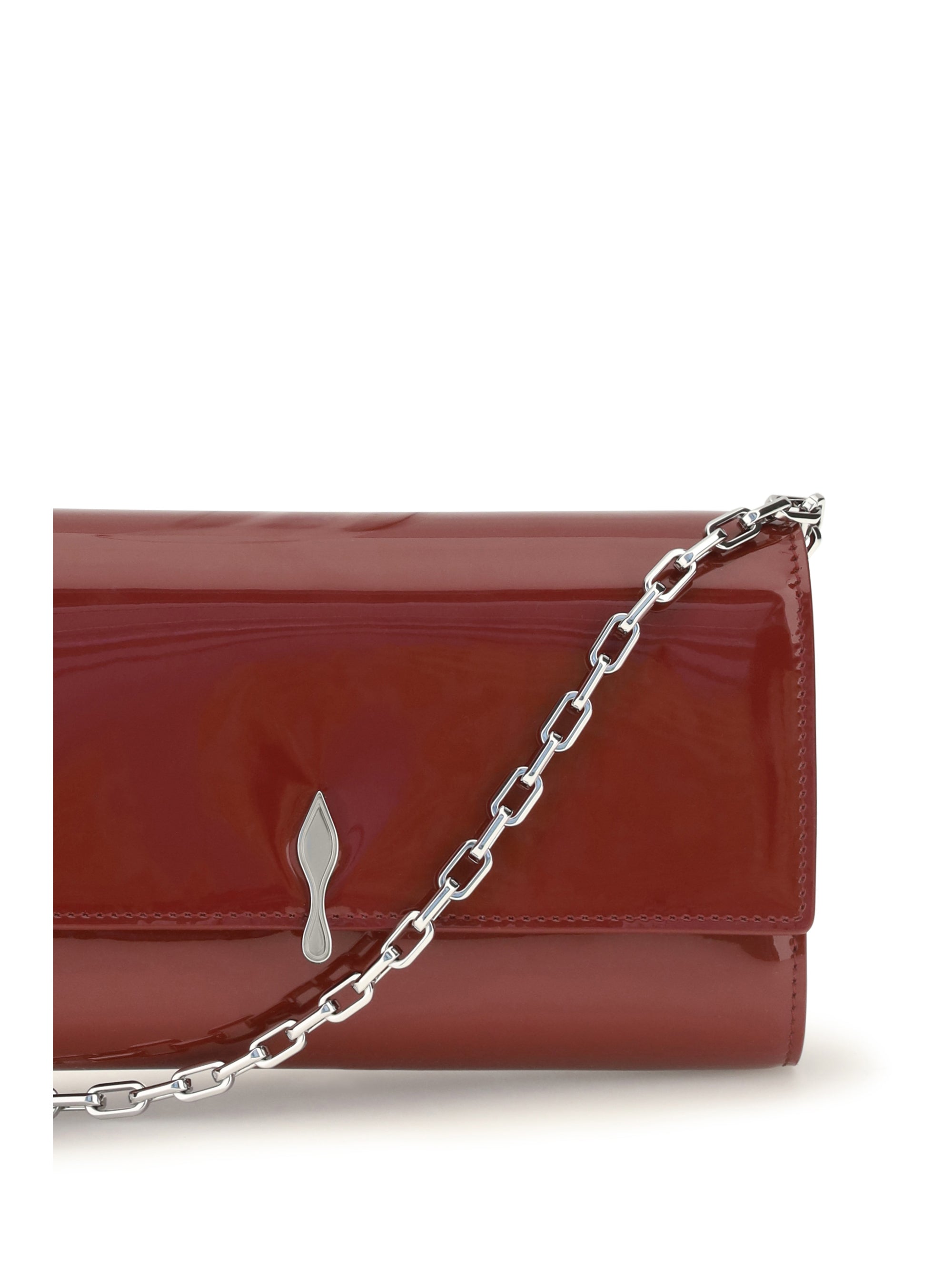 bettina patent leather chain wallet