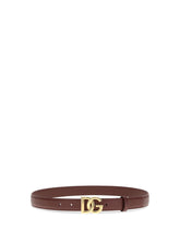 DOLCE & GABBANA 80 calfskin belt with dg logo
