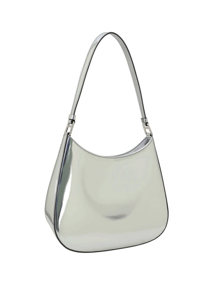 patented leather shoulder bag
