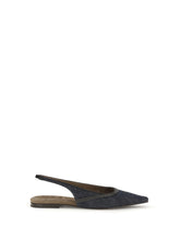 BRUNELLO CUCINELLI 36 denim slingback ballerinas
