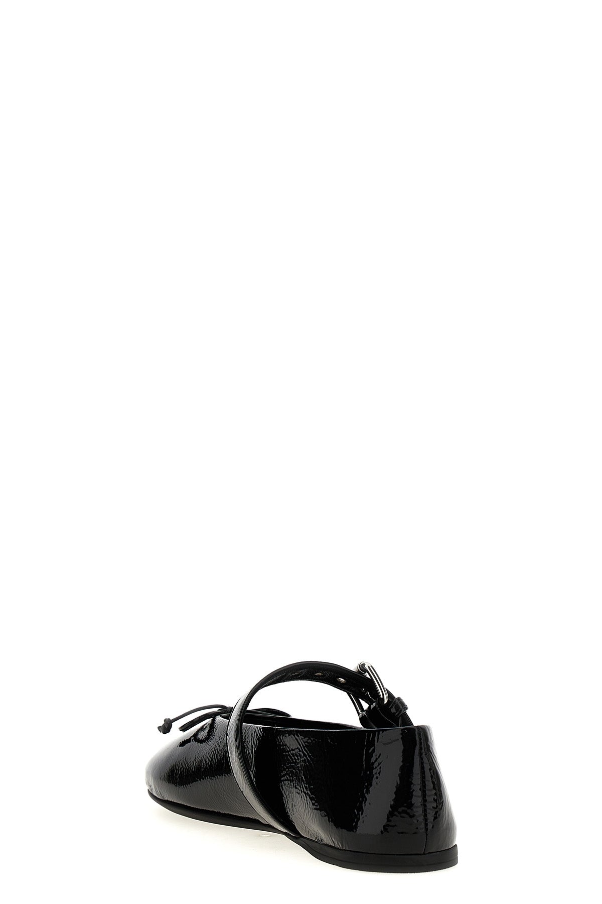 shiny patent leather ballet flats