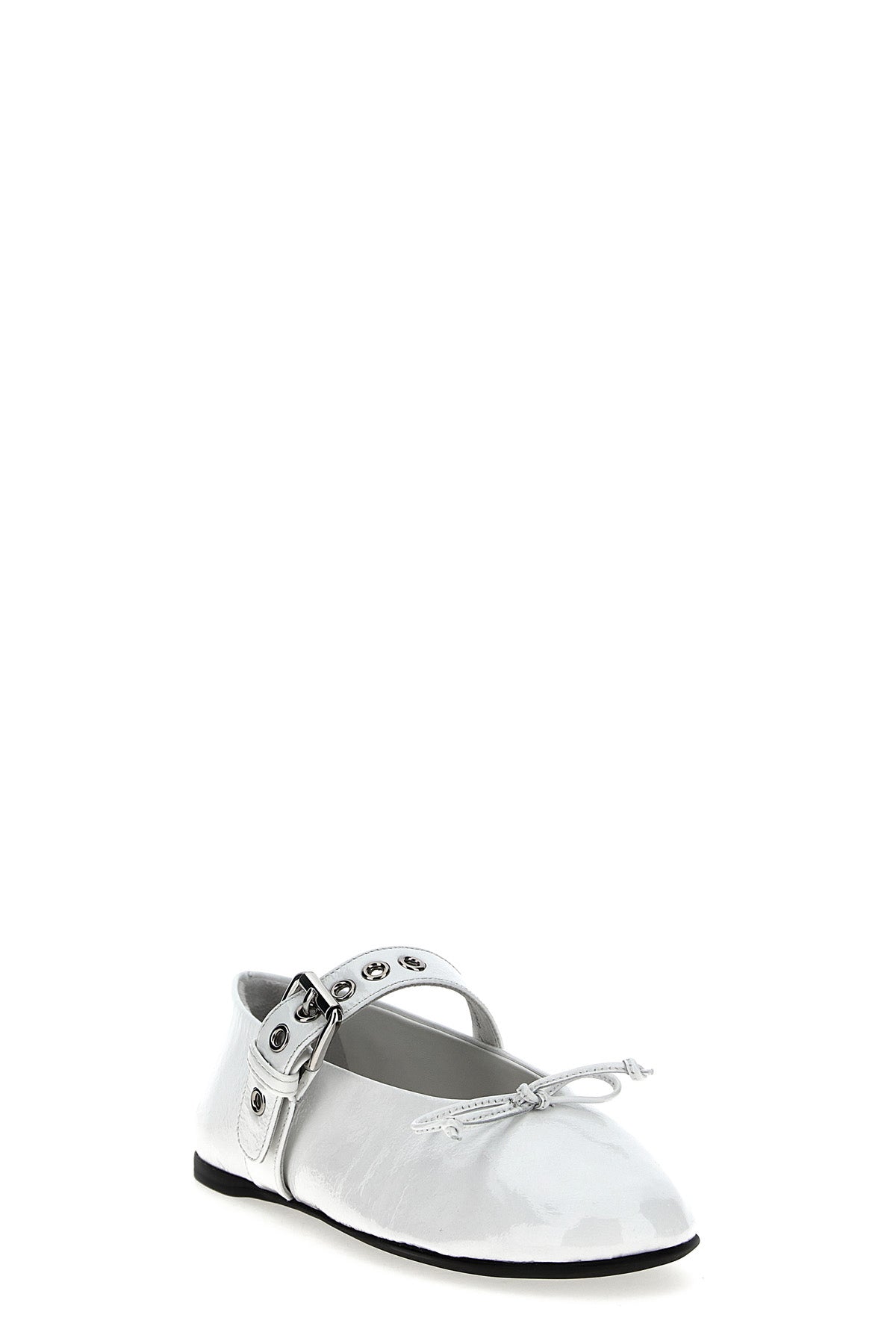 shiny patent leather ballet flats