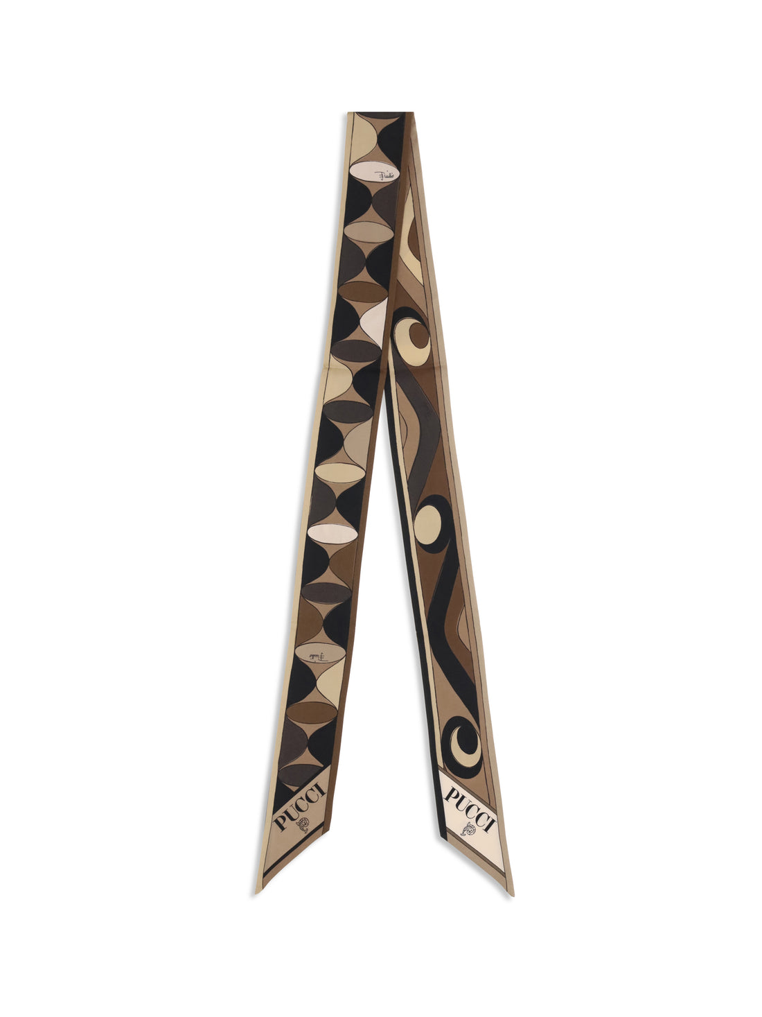 PUCCI OS manuba and moiré print silk scarf