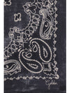 golden paisley printed silk scarf