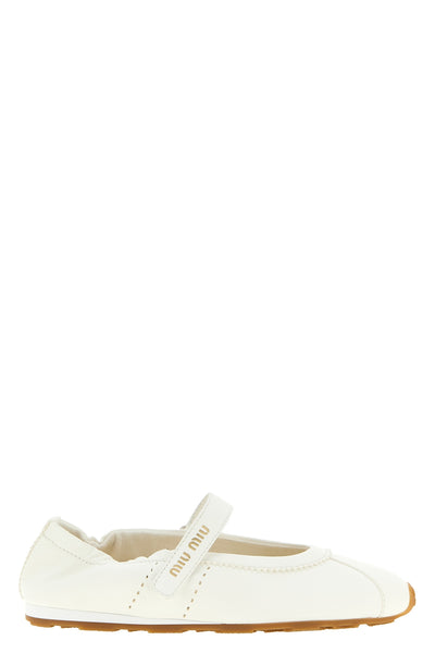 plume ballet flats in perforated nappa leather