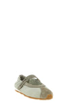 plume ballet flats in technical fabric and tone-on-tone suede