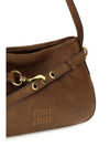 leather shoulder bag with buckle detail