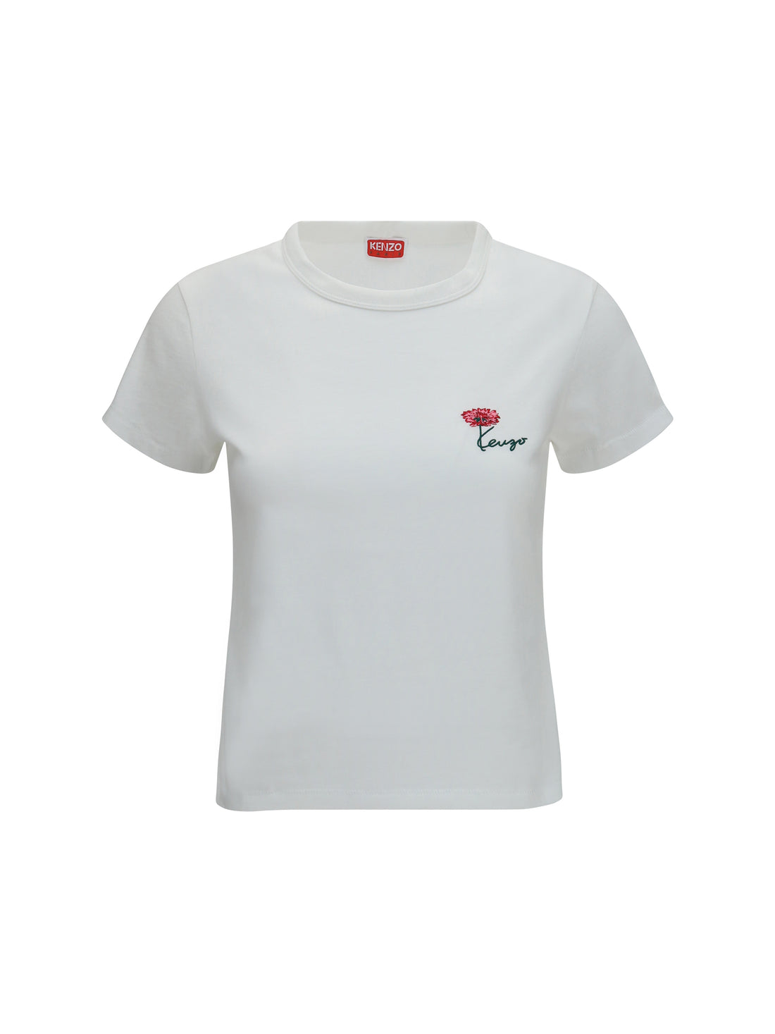 KENZO L kenzo tulip embroidered cotton t-shirt