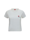 kenzo tulip embroidered cotton t-shirt