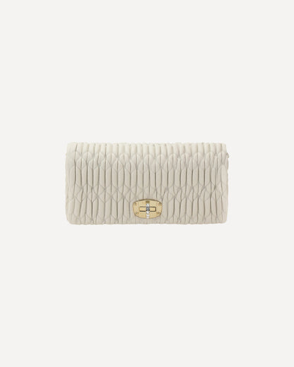 Miu Miu Matelassé Shoulder Bag White