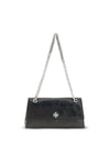 kira suede shoulder bag with turn-lock detail