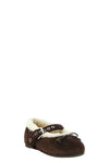 the miu miu suede and sheepskin ballet flats redefines the codes of flat footwea