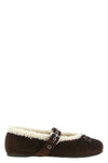 the miu miu suede and sheepskin ballet flats redefines the codes of flat footwea