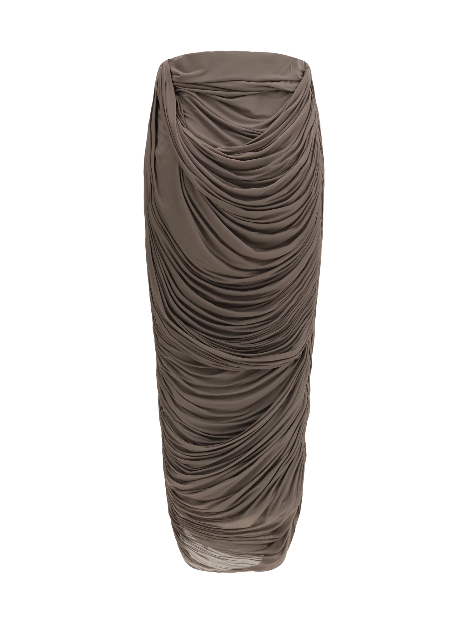 MAGDA BUTRYM 36 draped silk midi skirt