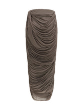 MAGDA BUTRYM 36 draped silk midi skirt