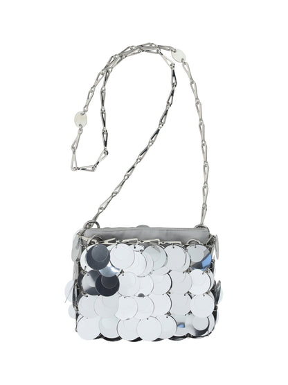 RABANNE OS sparkle nano shoulder bag