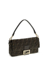 baguette shoulder bag in ff jacquard