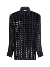 FERRAGAMO 40 velvet devoré shirt