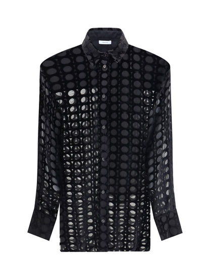 FERRAGAMO 40 velvet devoré shirt