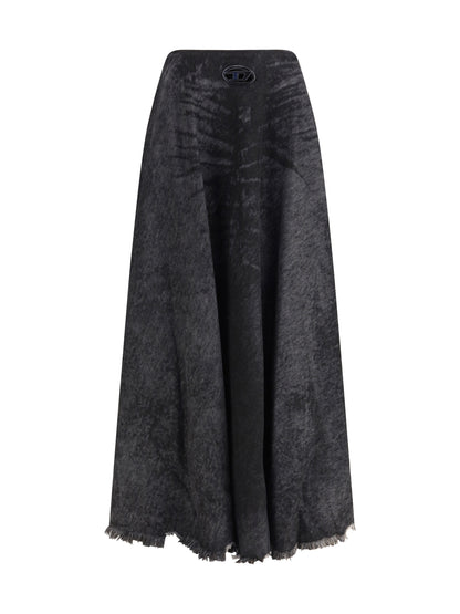 DIESEL 26 flared hannie skirt with logo
