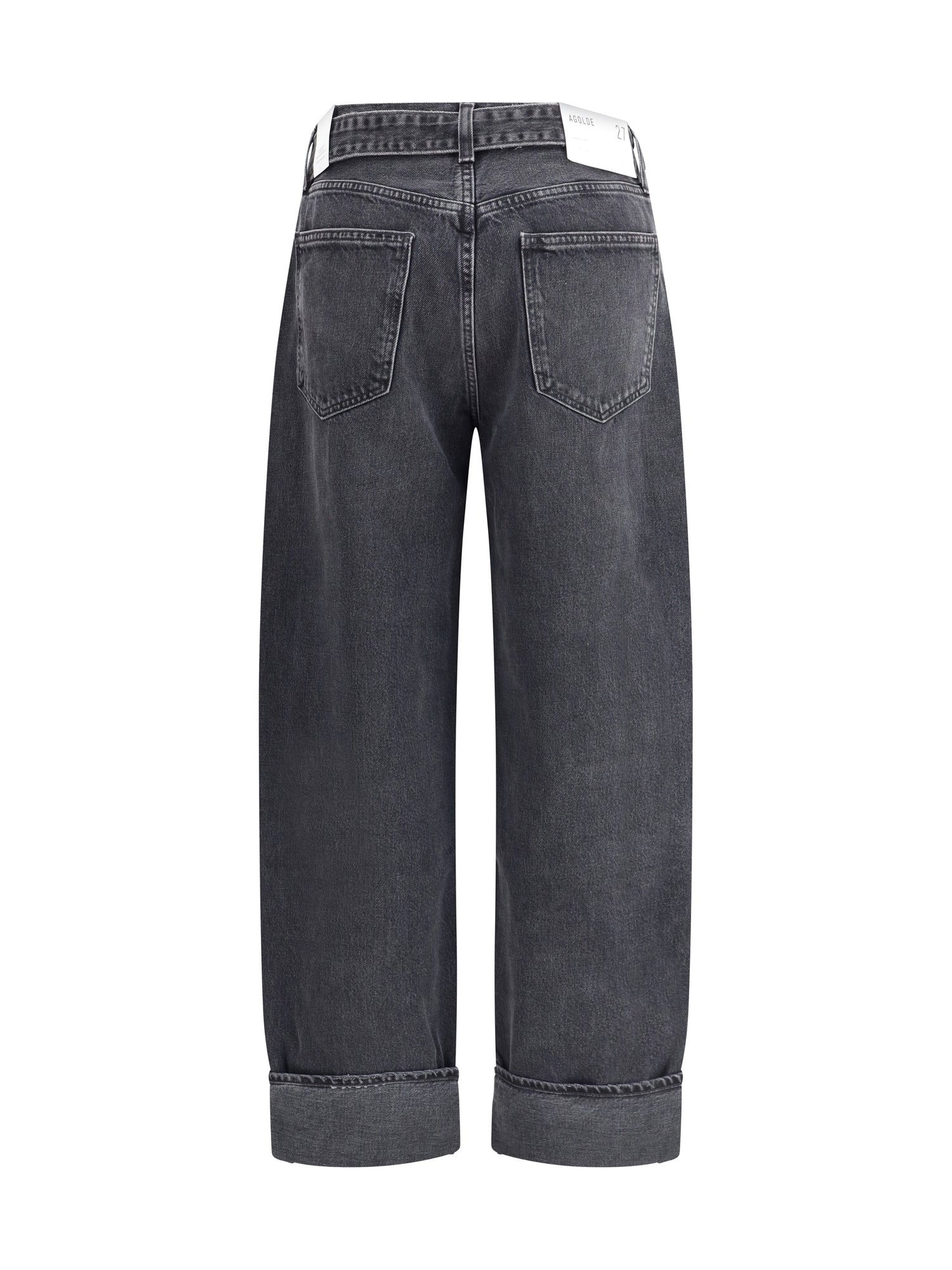 AGOLDE 27 cuffed taper wide jeans