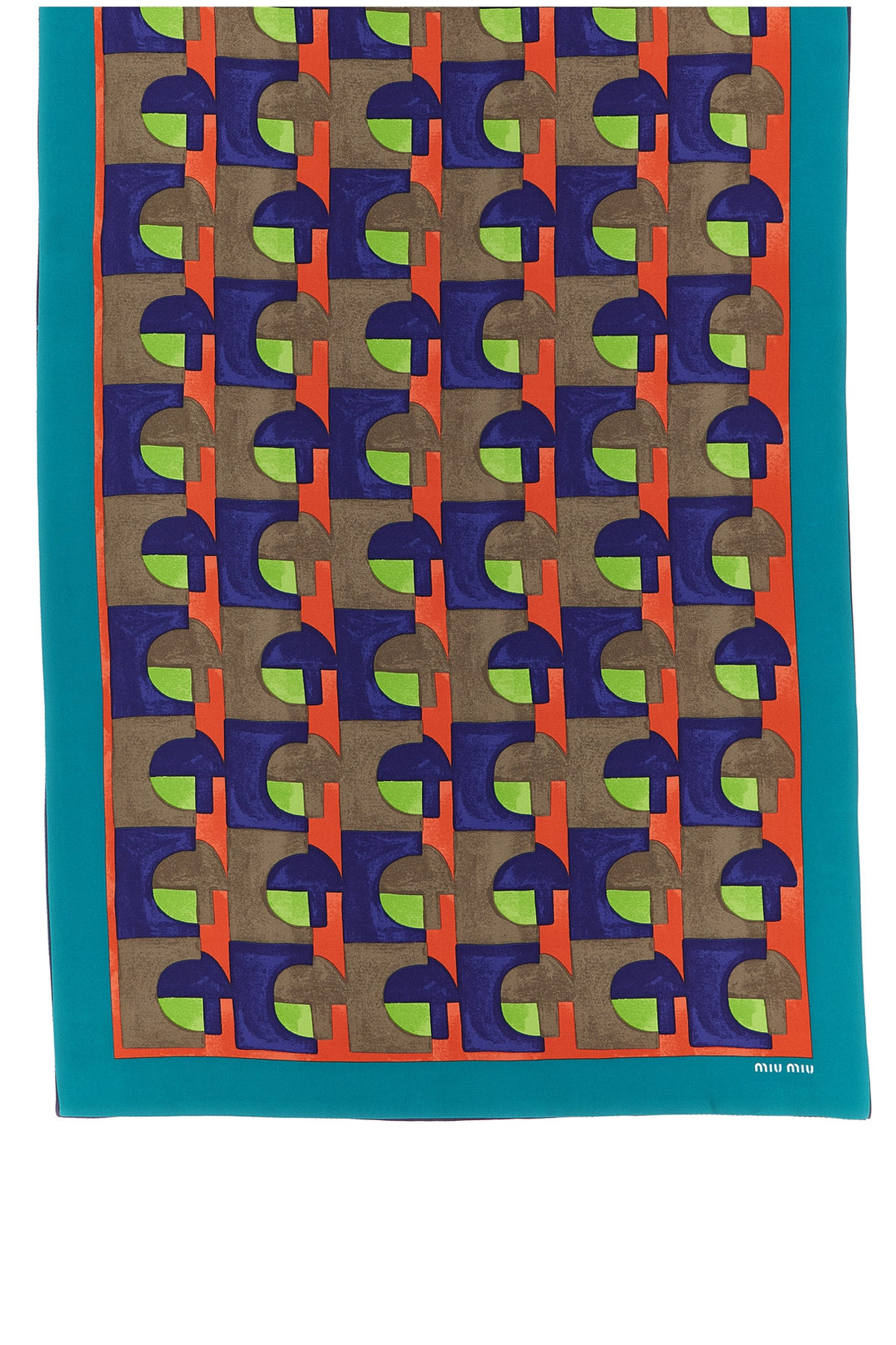 MIU MIU OS medium scarf in silk twill