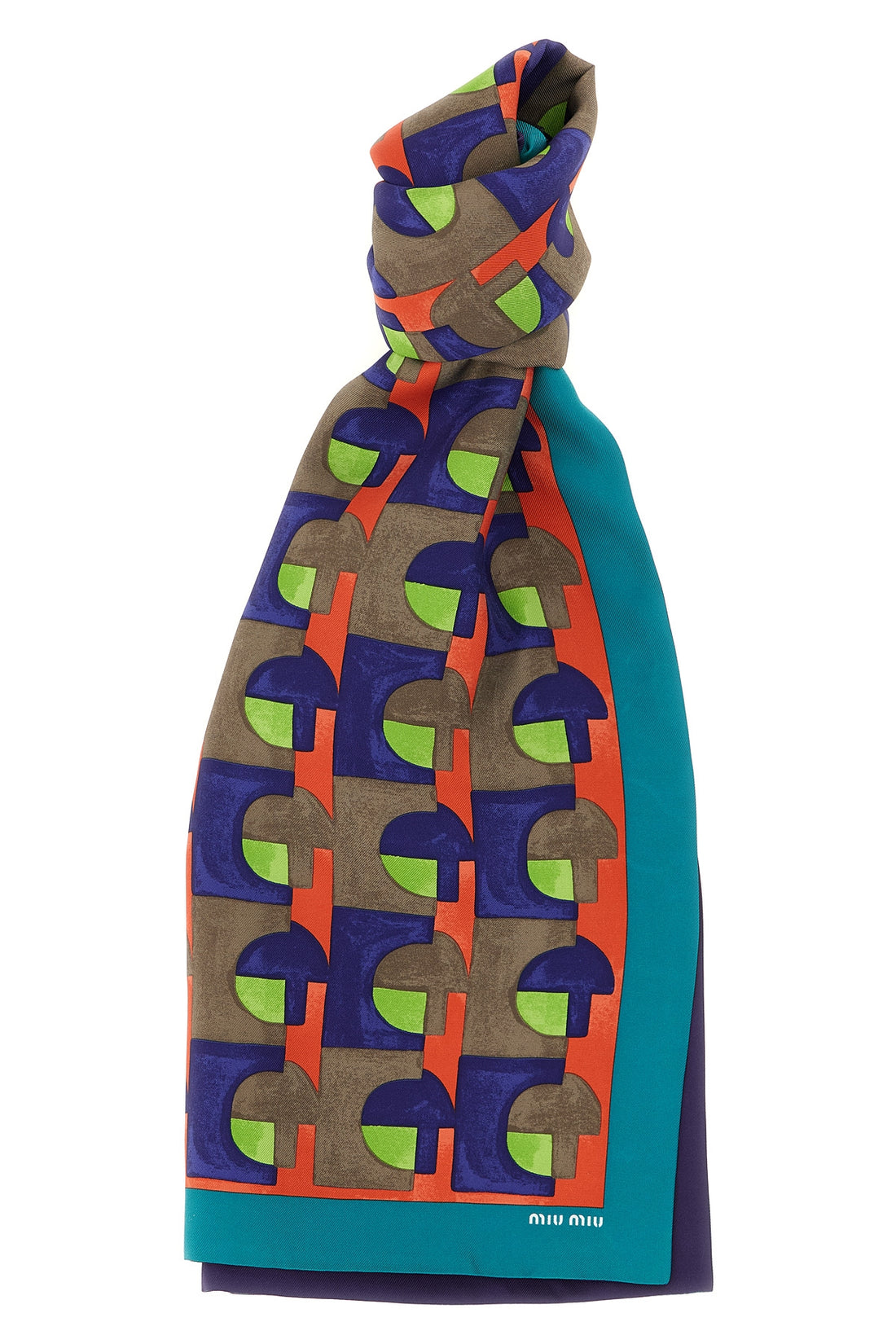 MIU MIU OS medium scarf in silk twill