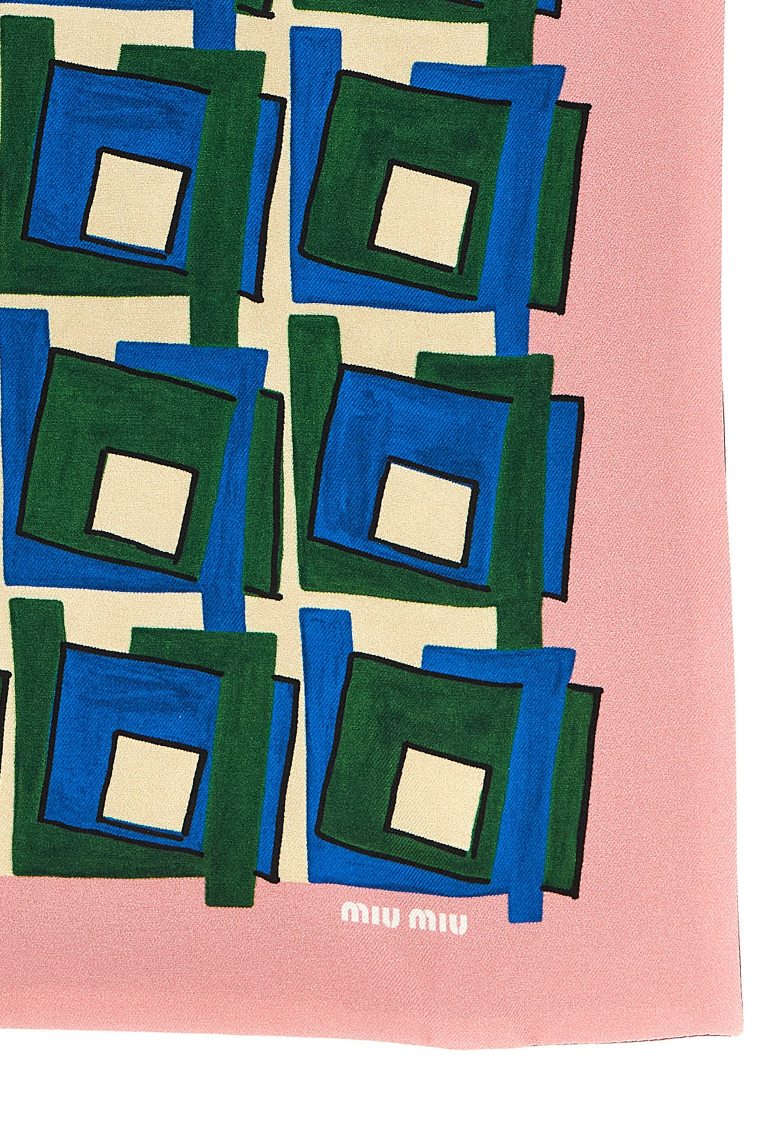 MIU MIU OS medium scarf in silk twill