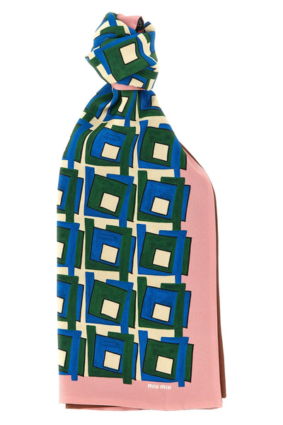 medium scarf in silk twill